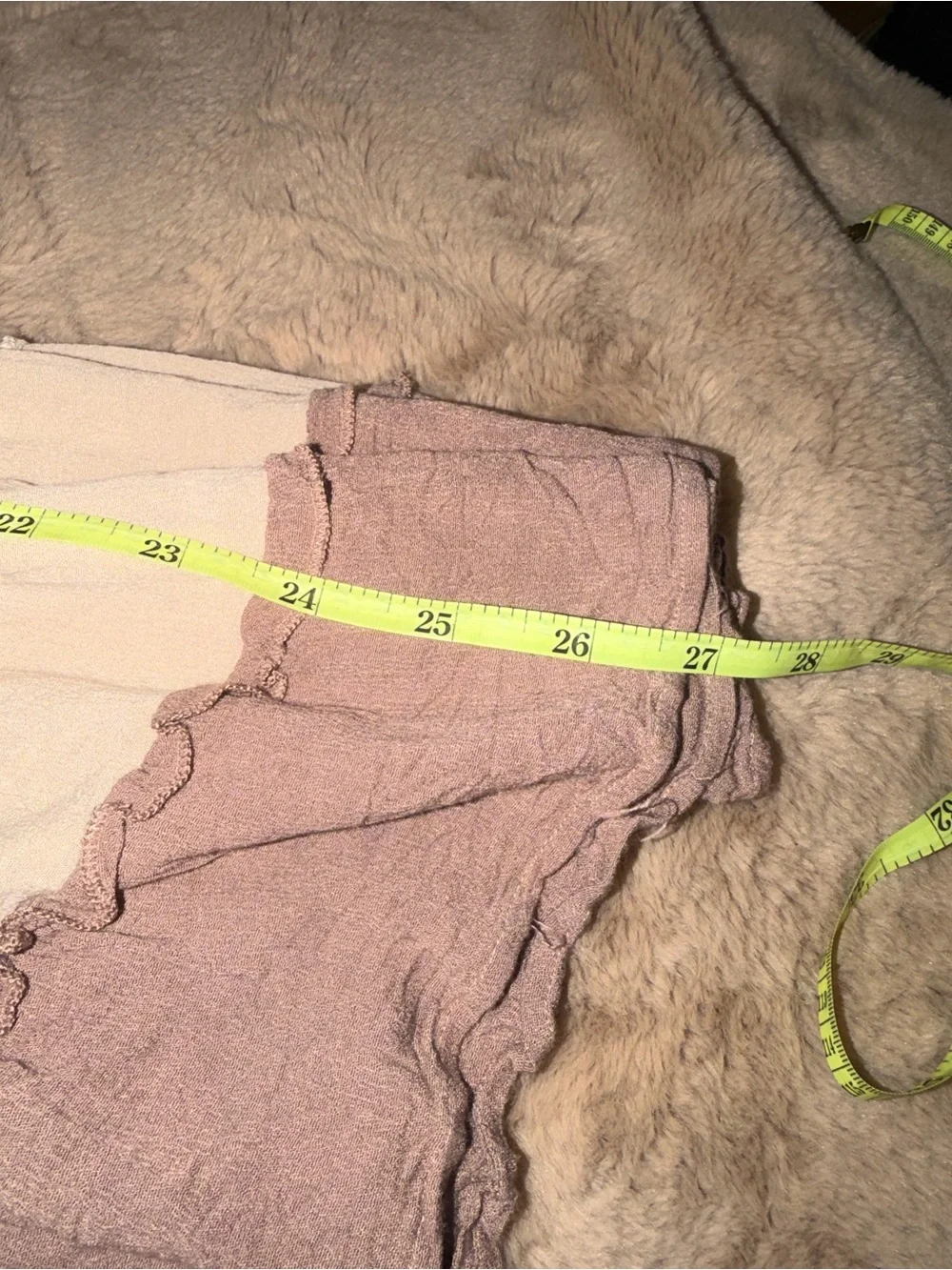 Tiered Ruffle Maxi Skirt in Cream with Taupe Trim - Picture 4 of 5